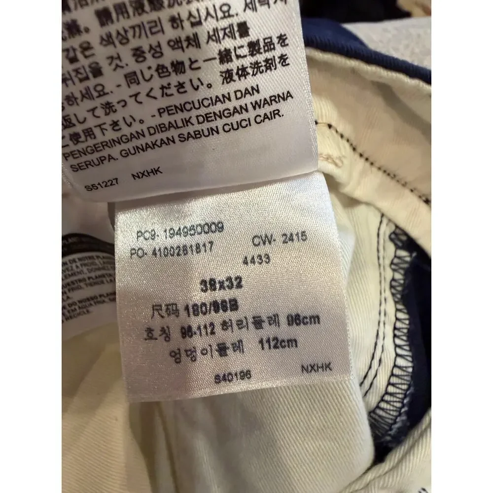 Levi's Navy Blue Men's Chino Jogger Pants Stretch Elastic Cuff Size 38 x 32
